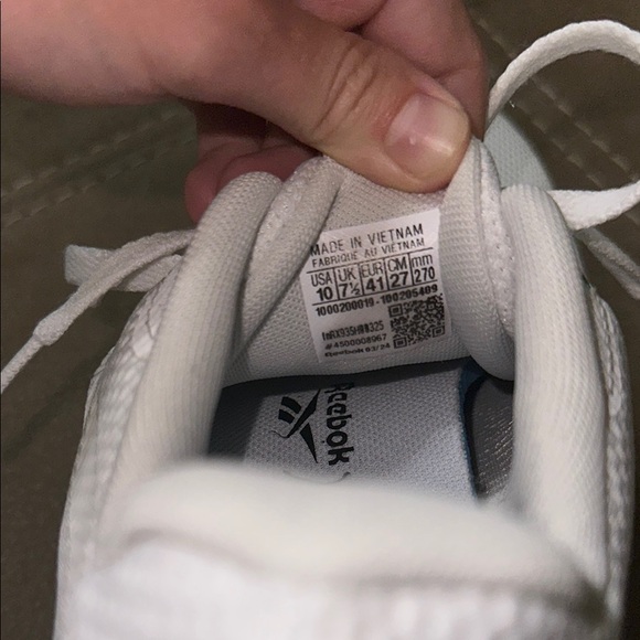 Reebok White and Teal Athletic Shoes - Picture 4 of 6